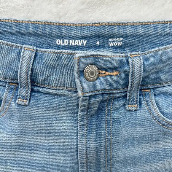 ๐ด High-Rise Jean Shorts, Rolled Cuff, Old Navy Wow Size 4 - Picture 4 of 5